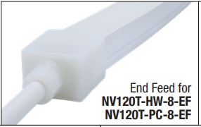 GM Lighting NV120T-HW-8-EF Top Flex, Hard Wire, 8ft, End Feed - Ready Wholesale Electric Supply and Lighting