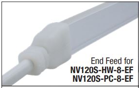 GM Lighting NV120S-PC-8-EF Side Flex, Power Cord, 8ft, End Feed - Ready Wholesale Electric Supply and Lighting