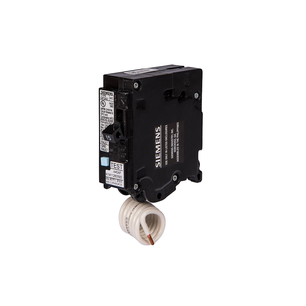 Siemens Q115DFN - 15 Amp 1-Pole Dual Function (CAFCI/GFCI) Plug-On Neutral Circuit Breaker - Ready Wholesale Electric Supply and Lighting
