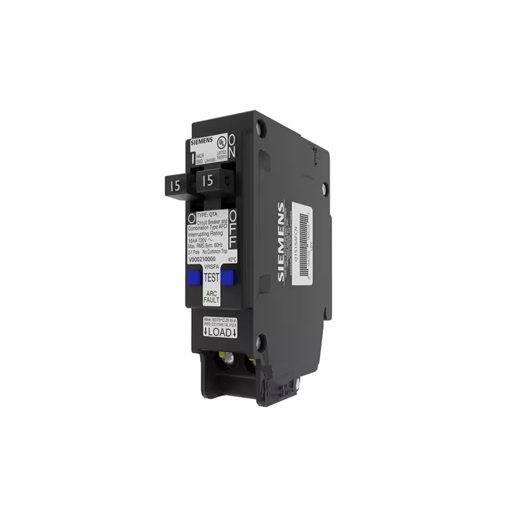 Siemens Q1515AFC / Q1515AFCN - 15 Amp 120-Volt 1-Pole Tandem CAFCI Type QTA Circuit Breaker - Ready Wholesale Electric Supply and Lighting