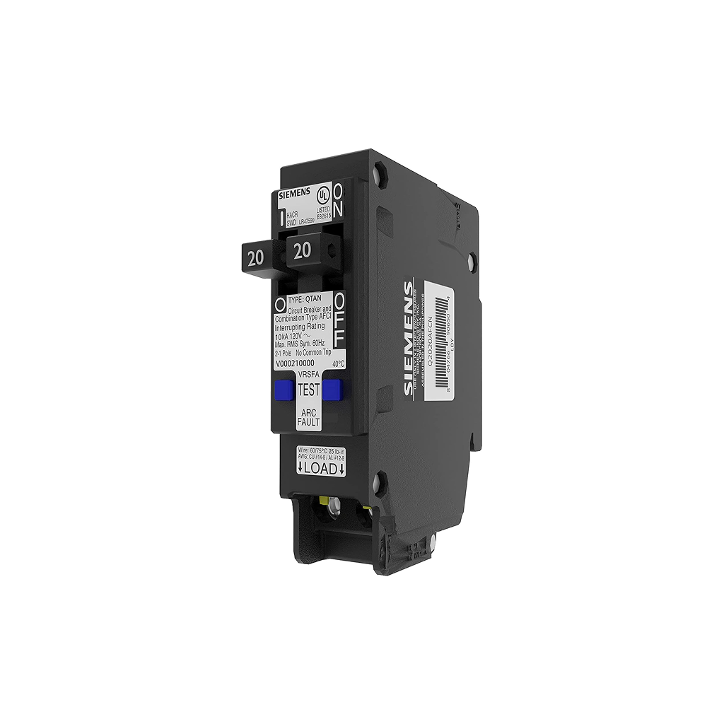 Siemens Q2020AFC / Q2020AFCN – 20 Amp 120-Volt 1-Pole Tandem CAFCI Type QTA Circuit Breaker - Ready Wholesale Electric Supply and Lighting