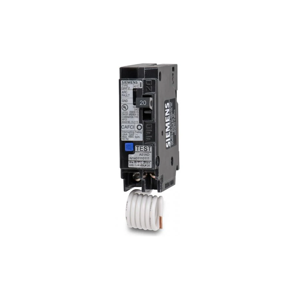 Siemens QA120AFC / QA120AFCN - 20 Amp 1-Pole Combination Type AFCI Plug-On Neutral Circuit Breaker - Ready Wholesale Electric Supply and Lighting