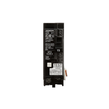 Siemens QF115A - 15 Amp 1-Pole Type QPF2 GFCI Circuit Breaker - Ready Wholesale Electric Supply and Lighting