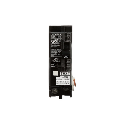 Siemens QF120A / QF120AN - 20 Amp 1-Pole Type QPF2 GFCI Circuit Breaker - Ready Wholesale Electric Supply and Lighting