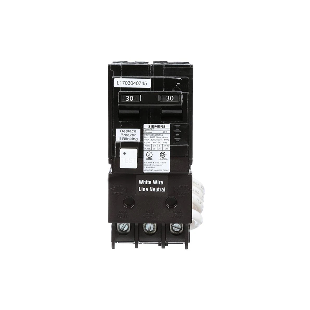 Siemens QF230A - 30 Amp 2-Pole Type QPF2 GFCI Circuit Breaker - Ready Wholesale Electric Supply and Lighting