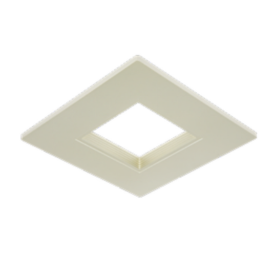 Halo RSQ4TRMSNB RSQ 4" Square Trims Accessories - Decorative Baffle Trim Overlays - Satin Nickel - Ready Wholesale Electric Supply and Lighting