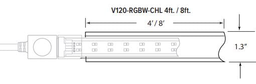 GM Lighting V120-RGBW-CHL4 120V RGBW LED Tape 4ft Aluminum Mounting Channel - Ready Wholesale Electric Supply and Lighting