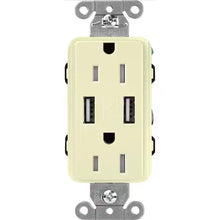 Claro 15 Amp USB Duplex Outlet - Ready Wholesale Electric Supply and Lighting