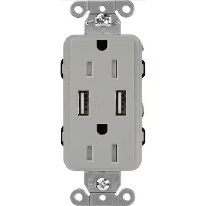 Claro 15 Amp USB Duplex Outlet - Ready Wholesale Electric Supply and Lighting