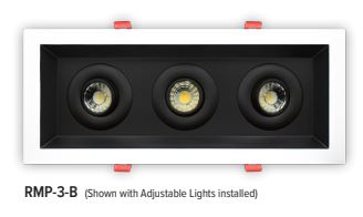 GM Lighting RMP-3-WH Regressed Multi-Plate, 3 Light, White/White Trim - Ready Wholesale Electric Supply and Lighting