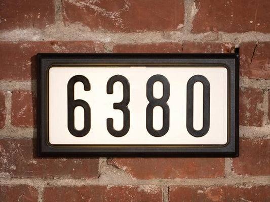 Aero-Lite TBK4LED - LED Complete Decorative Address Sign - 4" numbers, Black - Ready Wholesale Electric Supply and Lighting
