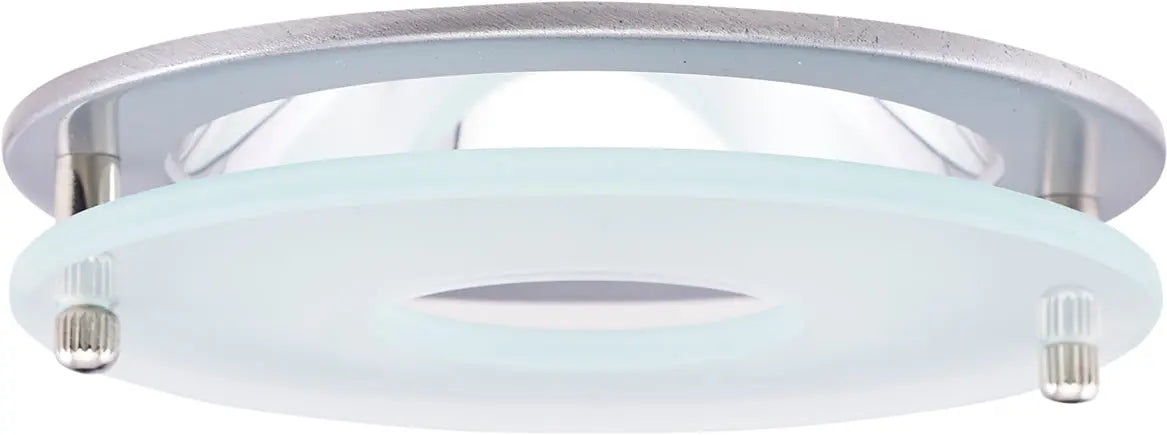 ELCO EL1426N 4" Chrome Reflector with Suspended Frosted Glass Trim - Nickel Ring - Ready Wholesale Electric Supply and Lighting