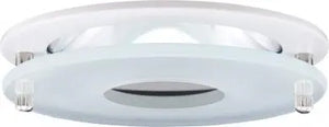 ELCO EL1426W 4" Chrome Reflector with Suspended Frosted Glass Trim - White Ring - Ready Wholesale Electric Supply and Lighting