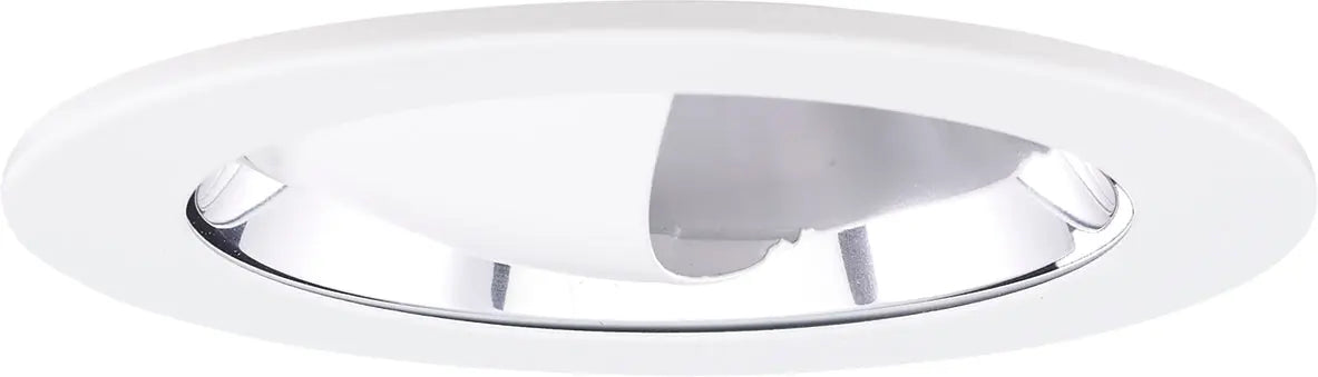 ELCO EL1445C 4" Adjustable Wall Wash Reflector Trim - Chrome with White Trim - Ready Wholesale Electric Supply and Lighting