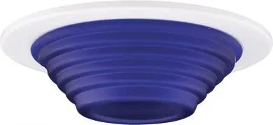 ELCO EL1453BL 4" Frosted Stepped Glass Trim - Blue - Ready Wholesale Electric Supply and Lighting