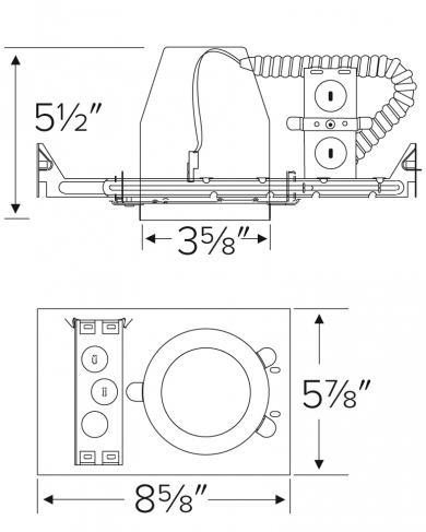 Elco - 3" New Construction Dedicated LED IC Airtight Housing - Ready Wholesale Electric Supply and Lighting