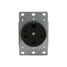 Enerlites 66500-BK - INDUSTRIAL GRADE, FLUSH MOUNT RECEPTACLE, 50A, 125/250V 3-POLE, 4-WIRE GROUNDING, BLACK - Ready Wholesale Electric Supply and Lighting