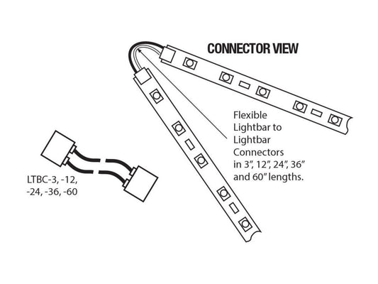 GM Lighting LTBC Flexible Lightbar to Lightbar Connector - Ready Wholesale Electric Supply and Lighting