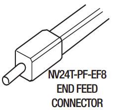 GM Lighting NV24T-PF-EF8 - Tape to Power Flexible End Feed - 8 ft. Length - Ready Wholesale Electric Supply and Lighting