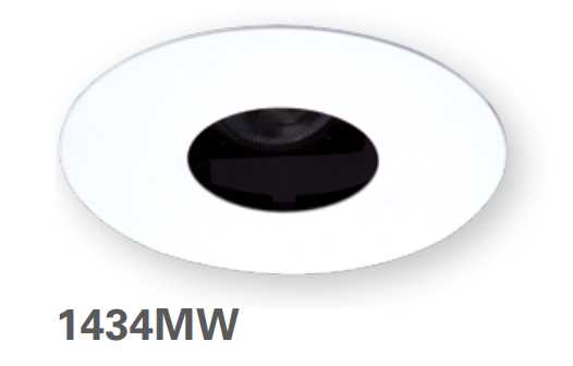 HALO 1434MW 4" Round Pinhole, Open, 35 degree Tilt, Matte White - Ready Wholesale Electric Supply and Lighting