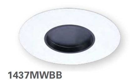 HALO 1437MWBB 4" Round Pinhole, Diffuse Lens, 35 degree Tilt, Matte White with Black Baffle - Ready Wholesale Electric Supply and Lighting