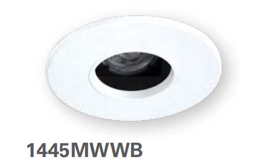HALO 1445MWWB 4" Round Pinhole with Oculus, Open, 35 degree Tilt, White - Ready Wholesale Electric Supply and Lighting