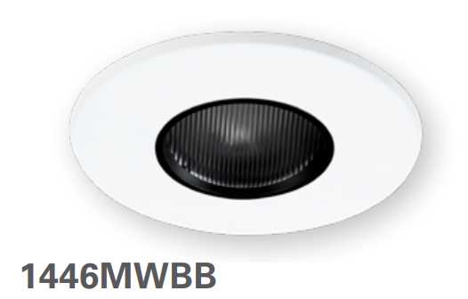 HALO 1466MWBB 4" Square Pinhole, Lens Wall Wash, Matte White with Black Baffle - Ready Wholesale Electric Supply and Lighting
