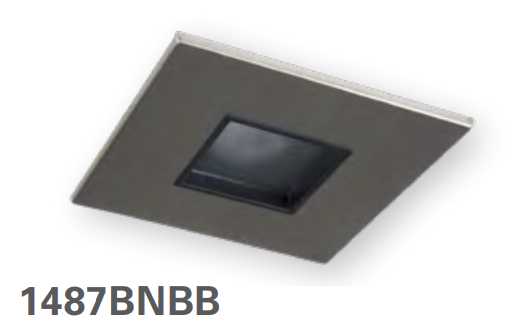 HALO 1487BNBB 4" Square Pinhole, Diffuse Lens, 35 degree Tilt, Brushed Nickel with Black Baffle - Ready Wholesale Electric Supply and Lighting