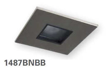 HALO 1487BNBB 4" Square Pinhole, Diffuse Lens, 35 degree Tilt, Brushed Nickel with Black Baffle - Ready Wholesale Electric Supply and Lighting