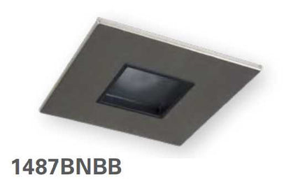 HALO 1487BNBB 4" Square Pinhole, Diffuse Lens, 35 degree Tilt, Brushed Nickel with Black Baffle - Ready Wholesale Electric Supply and Lighting