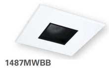 HALO 1487MWBB 4" Square Pinhole, Diffuse Lens, 35 degree Tilt, Matte White with Black Baffle - Ready Wholesale Electric Supply and Lighting