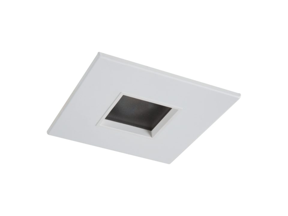 HALO 1487MWWB 4" Square Pinhole, Diffuse Lens, 35 degree Tilt, White Trim & White Baffle - Ready Wholesale Electric Supply and Lighting