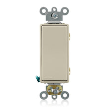 Leviton 5685 - 15 Amp, 120/277 Volt, Decora Plus Rocker Double-Throw Ctr-OFF Maintained Contact Single-Pole AC Quiet Switch, Commercial Spec Grade, Self Grounding, Back & Side Wired - Ready Wholesale Electric Supply and Lighting