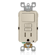 Leviton GFSW1 - SmartlockPro Slim GFCI Combination Switch. Tamper-Resistant Receptacle with LED Indicator. 15 Amp, 125 Volt. Switch 1800 Watts, 120V AC - Ready Wholesale Electric Supply and Lighting