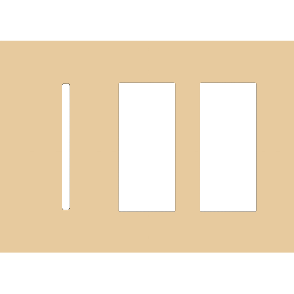 Lutron LWT-GTT New Architectural / Grafik T Wallplate (3 Gang) - Ready Wholesale Electric Supply and Lighting