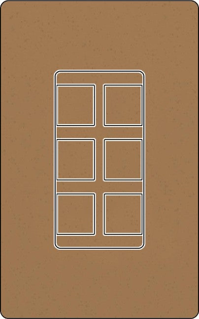Lutron SC-6PF Designer Style (Satin) 6-Port Frame - Ready Wholesale Electric Supply and Lighting