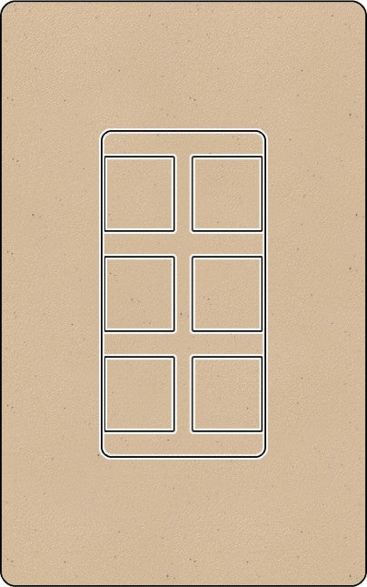 Lutron SC-6PF Designer Style (Satin) 6-Port Frame - Ready Wholesale Electric Supply and Lighting