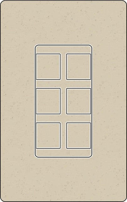 Lutron SC-6PF Designer Style (Satin) 6-Port Frame - Ready Wholesale Electric Supply and Lighting
