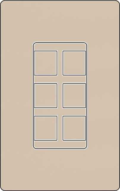Lutron SC-6PF Designer Style (Satin) 6-Port Frame - Ready Wholesale Electric Supply and Lighting
